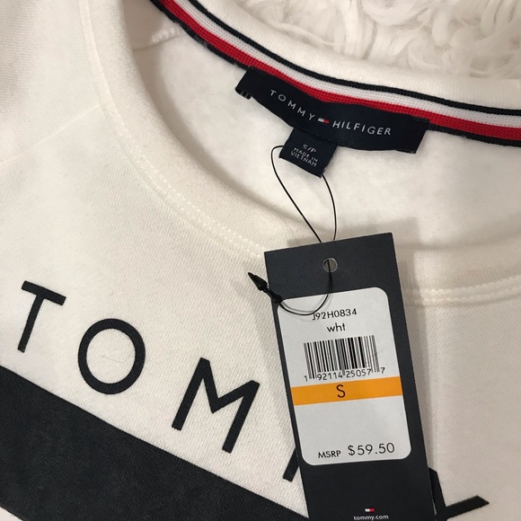 Women’s Tommy Hilfiger Crewneck White Size S Small - Picture 6 of 6